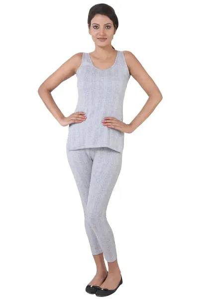 LADIES SLEEVELESS TOP AND PAJAMA SET