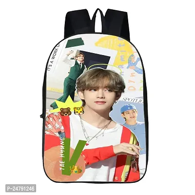 BTS Printed Backpack for College girls, women Office bagpack, BTS School Backpack, BTS Bangtan Girls Casual Backpack (W3 Black)-thumb4