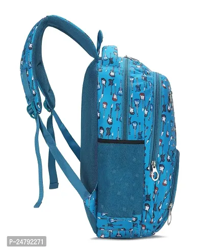 CLUCI Guitar Print School Bag for Girls, Blue Backpack for Women, Stylish and Trendy College Backpacks for Girls-thumb5