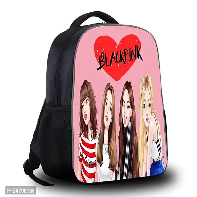 Kpop Printed Backpack for College girls, women Office bagpack, Kpop School Backpack, Kpop Girls Casual Backpack (W7 Black)-thumb0