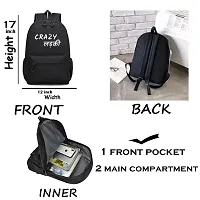 Crazy Ladki Printed Backpack for girls, School Bag for Student, Trendy College Tuition  Travel Bag for girls-thumb2