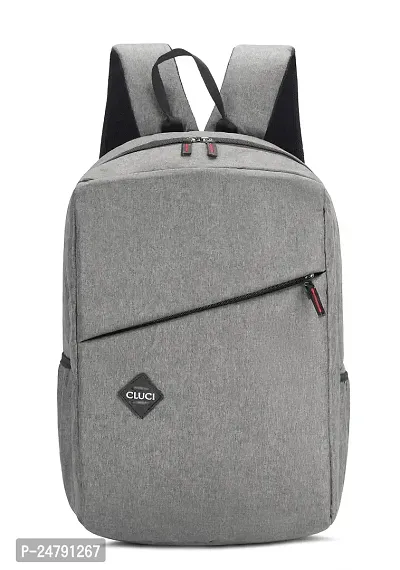 CLUCI Laptop Backpack with Separate Compartment for 16-inch Laptop - Durable Polyester Material (Grey)-thumb0