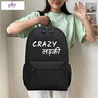 Crazy Ladki Printed Backpack for girls, School Bag for Student, Trendy College Tuition  Travel Bag for girls-thumb3