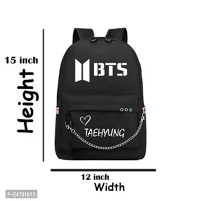 Lightweight BTS TAEHYUNG (V) Printed Girls School Bag For Class 5th, 6th, 7th, 8th, 9th, 10th Student-thumb4