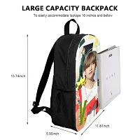 BTS Printed Backpack for College girls, women Office bagpack, BTS School Backpack, BTS Bangtan Girls Casual Backpack (W3 Black)-thumb1