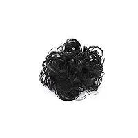 Premium Hair Bride Bun juda rubber Black Set Of 2-thumb1