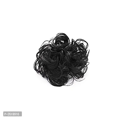 Premium Hair Bride Bun juda rubber Black Set Of 2-thumb2