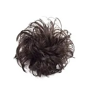 Premium Hair Bride Bun juda rubber Brown Set Of 2-thumb1