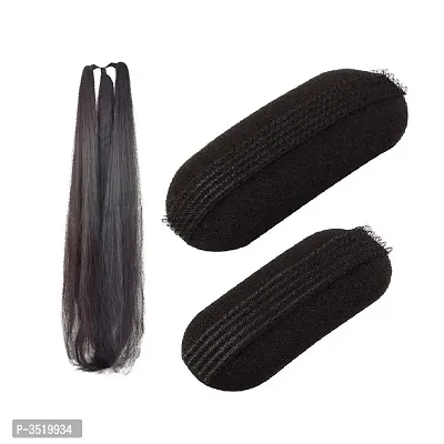 Premium Black Hair Choti/Parandi ( 42in ) with free Hair Bun Clips For Womens
