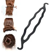 Premium Hair Twist Styling Clip Stick Pin Bun Braid Maker Hair Accessories Kit (Hair Style Tool Black) Set Of 4 Pieces-thumb3