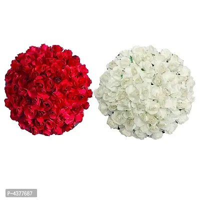 Artificial flower Bun Juda Maker Flower Gajra Hair Accessories Multi Color (Pack-02)-thumb0