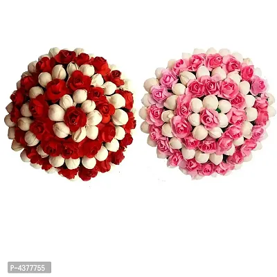 Bun Juda Maker Flower Gajra Hair Accessories Multicolor Pack_02