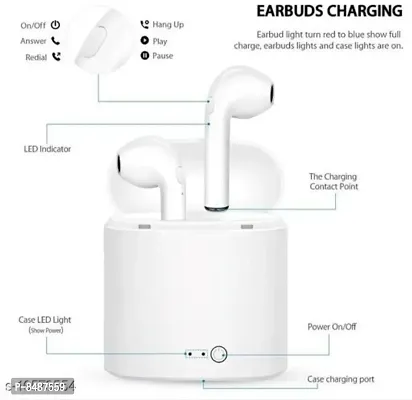 Terrific In-ear White Bluetooth Wireless Headphones-thumb4