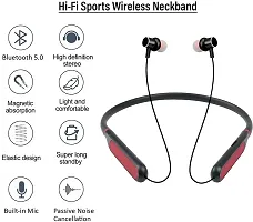 Terrific In Ear Red Bluetooth Wireless Headphones-thumb2