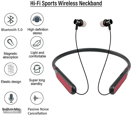 Terrific In Ear Red Bluetooth Wireless Headphones-thumb4