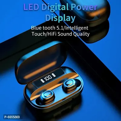 T2 private model Bluetooth headset 5.0 LED digital display headset TWS headset siO4 Mobile Power Bank-thumb2