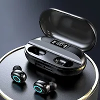 Tws 5.0 Wireless earphone CVC8.0 noice cancelling with 1800mah power bank with led display T2 earbuds-thumb2