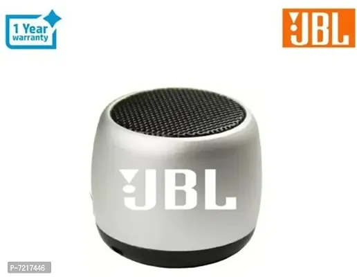 JBL Mini Boost 3Watt Wireless Bluetooth Portable Speaker with Mic,BT v5.0 for All BT Devices(Silver)-thumb0