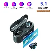 Earbuds T-37 Upto 48 Hours Playback Battery Bluetooth Headset (Black, True Wireless)-thumb2