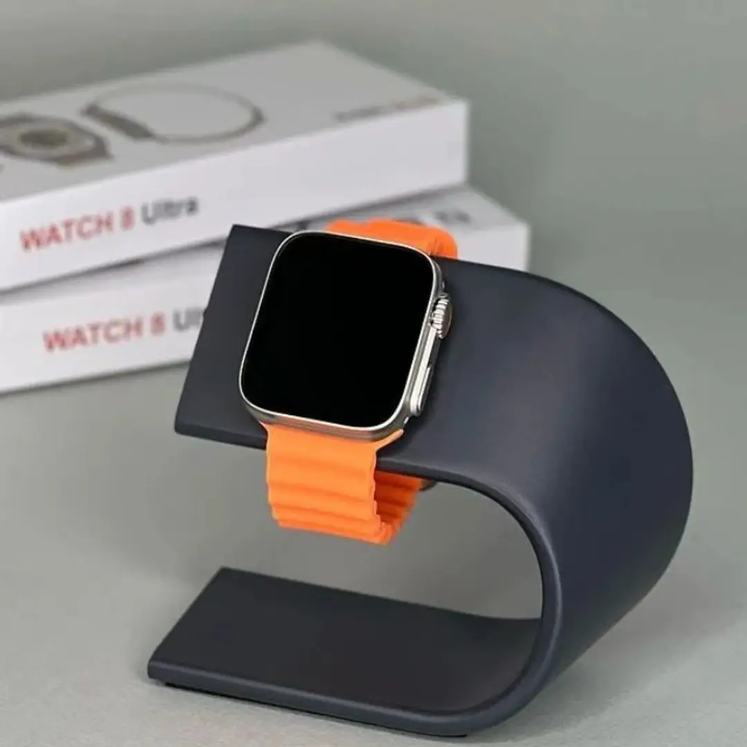 T800 Ultra Men Two Watch NFC Door Unlock Smartwatch Bluetooth Call Wireless  Charge Fitness Bracelet (Orange)