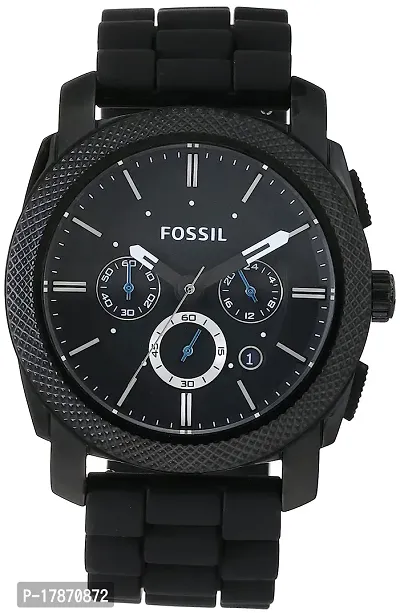 Fossil Men's Machine Chronograph, Black-Tone Stainless Steel Watch-thumb0