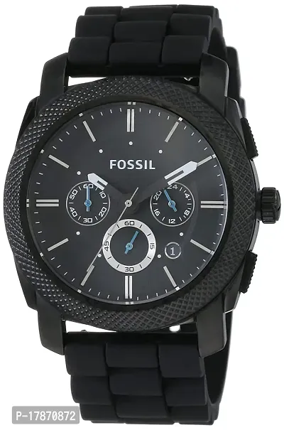 Fossil Men's Machine Chronograph, Black-Tone Stainless Steel Watch-thumb2