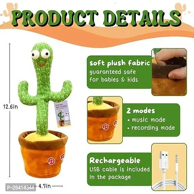 Children's Toy Dancing And Talking Cactus Plush Toy With Songs-thumb4