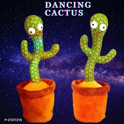 Toys Talking Cactus For Kids Dancing Cactus Toys Can Sing Wriggle  Singing ,Recording..-thumb0