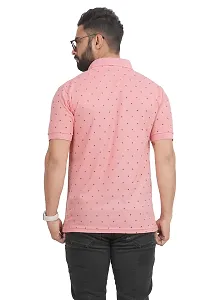 GREENPORT Design Cotton Blend, Extremely Soft, Half Sleeves, Comfortable, Lightweight Men's  Boys' Polo T-Shirt with Solid Polo Neck in Regular Fit (Pink,)-thumb4