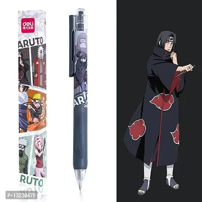 BOENJOY Gifts Naruto Series Anime Pen | 1 Piece | Black Pen | Extra Smooth | Naruto | Kakashi | Itachi | Jiraiya | Sasuke | Sakura (Itachi Style A)-thumb0