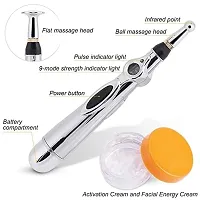 Accupressure-Pen Health Care Accupunture Laser Therapy Pain Stimulator Energy Meridian Pulse Pen (Silver) Massager Pack Of 1-thumb2