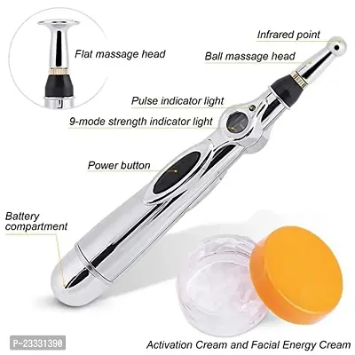 Accupressure-Pen Health Care Accupunture Laser Therapy Pain Stimulator Energy Meridian Pulse Pen (Silver) Massager Pack Of 1-thumb3