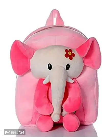 Round Super Soft Baby Elephant Kids School Bag Soft Plush Backpacks Cartoon Boys Girls Baby 2-5 Years Pink