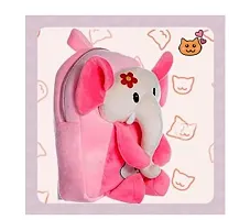Round Super Soft Baby Elephant Kids School Bag Soft Plush Backpacks Cartoon Boys Girls Baby 2-5 Years Pink-thumb3