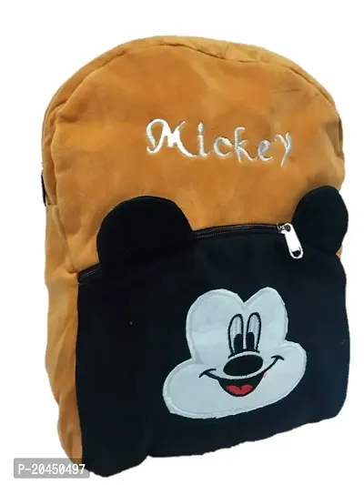 Brown N Black Mickey Mouse Super Soft Kids Toy Bag Soft Plush Backpacks Cartoon toy Bag-thumb2