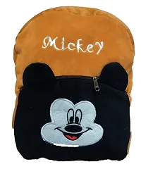 Brown N Black Mickey Mouse Super Soft Kids Toy Bag Soft Plush Backpacks Cartoon toy Bag-thumb2