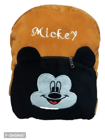 Brown N Black Mickey Mouse Super Soft Kids Toy Bag Soft Plush Backpacks Cartoon toy Bag-thumb3