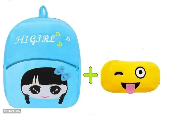 Baby Sky Hi Girl With Stationery Pouch Super Soft Kids Toy Bag Soft Plush Backpacks Cartoon toy bags 2-5 years baby bags