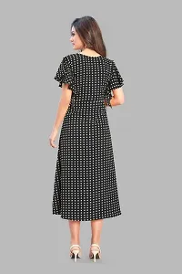 Tread India Women's Black Color Printed Dress (XXL)-thumb2