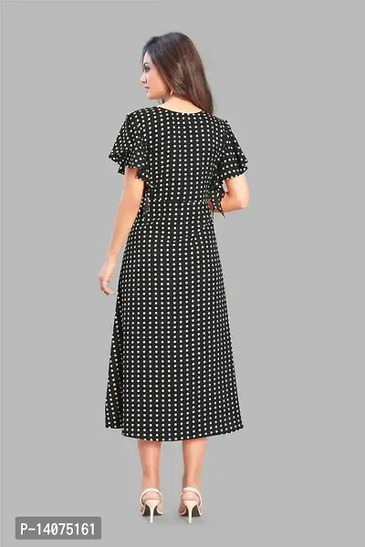 Tread India Women's Black Color Printed Dress (XXL)-thumb3