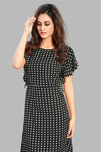 Tread India Women's Black Color Printed Dress (XXL)-thumb3