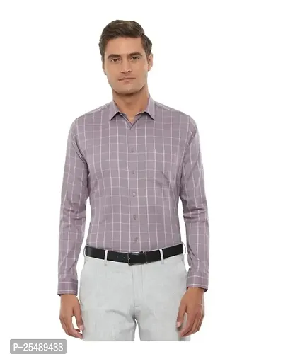 Comfortable Purple Cotton Long Sleeve Shirt For Men-thumb0