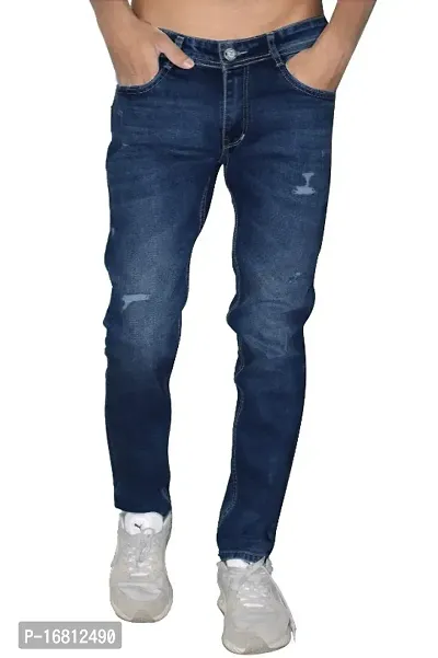 Mens Slim Fit Stretchable Jeans-thumb0