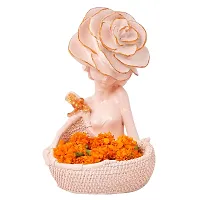 Beautiful Resin Lady with Basket Showpiece-thumb3