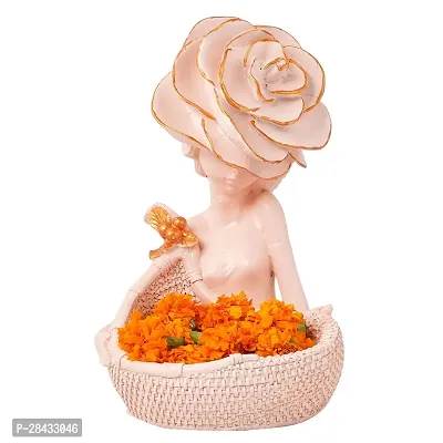 Beautiful Resin Lady with Basket Showpiece-thumb4