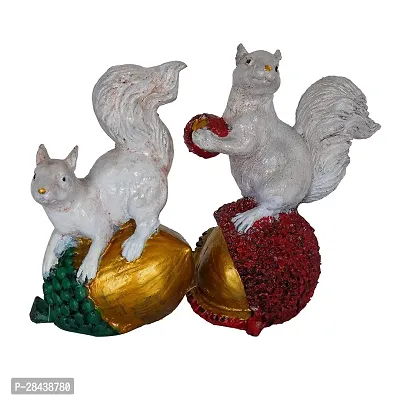 Beautiful Resin Squirrel Holding Nuts Statue-thumb2