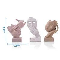 Beautiful Resin Men Face Showpiece Pack Of 3-thumb2