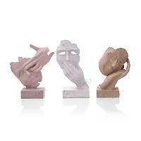 Beautiful Resin Men Face Showpiece Pack Of 3-thumb3