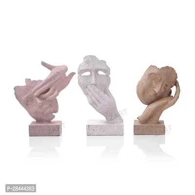 Beautiful Resin Men Face Showpiece Pack Of 3-thumb4