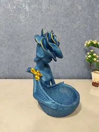 Beautiful Resin Lady with Basket Showpiece-thumb1